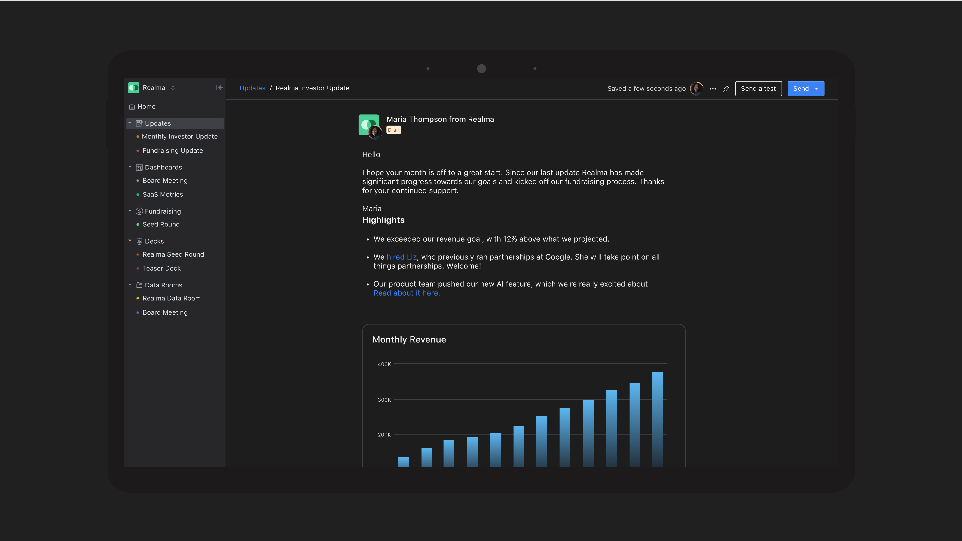screenshot of Visible for Companies